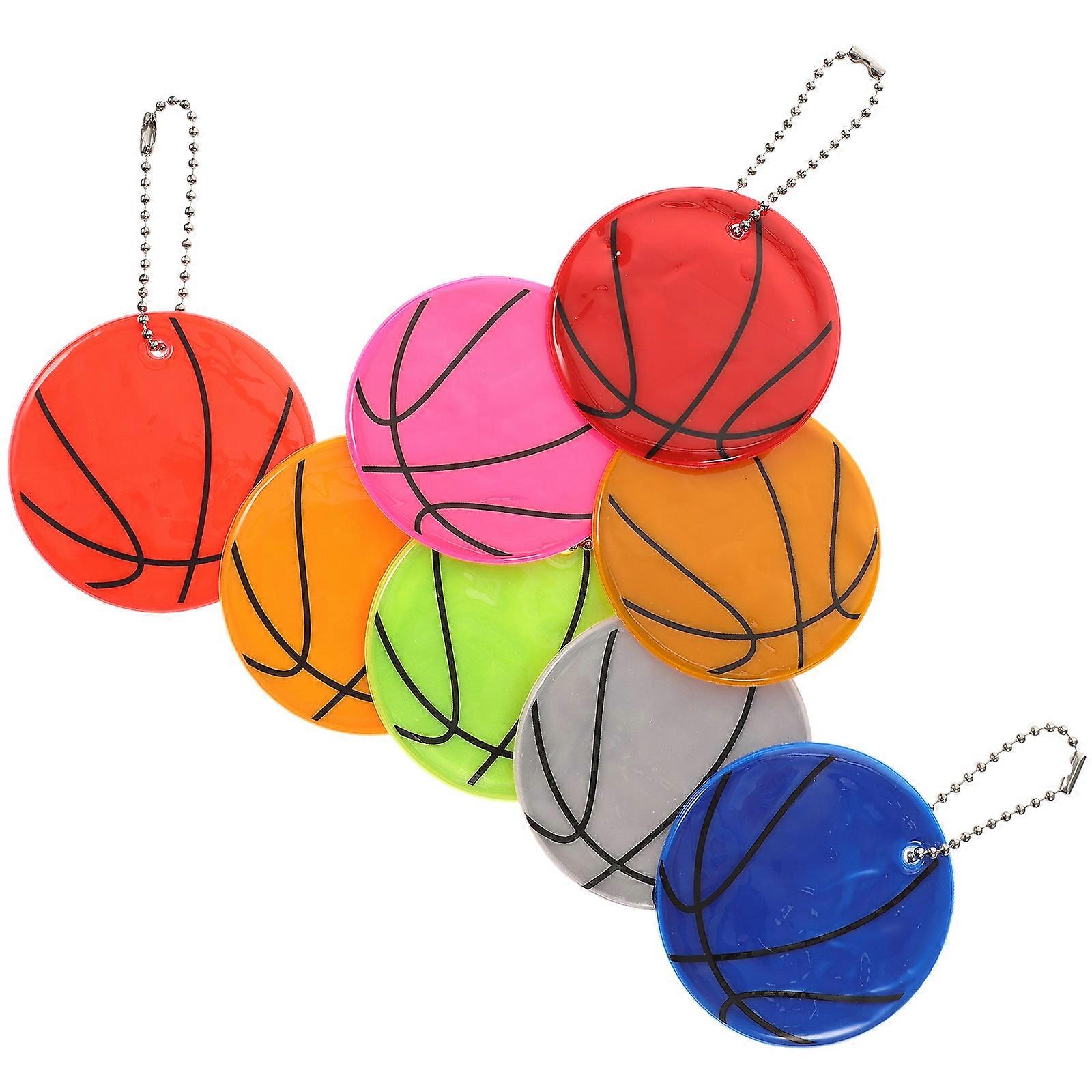 Assorted Color Basketball Reflective Pendant for Decoration 32Pcs