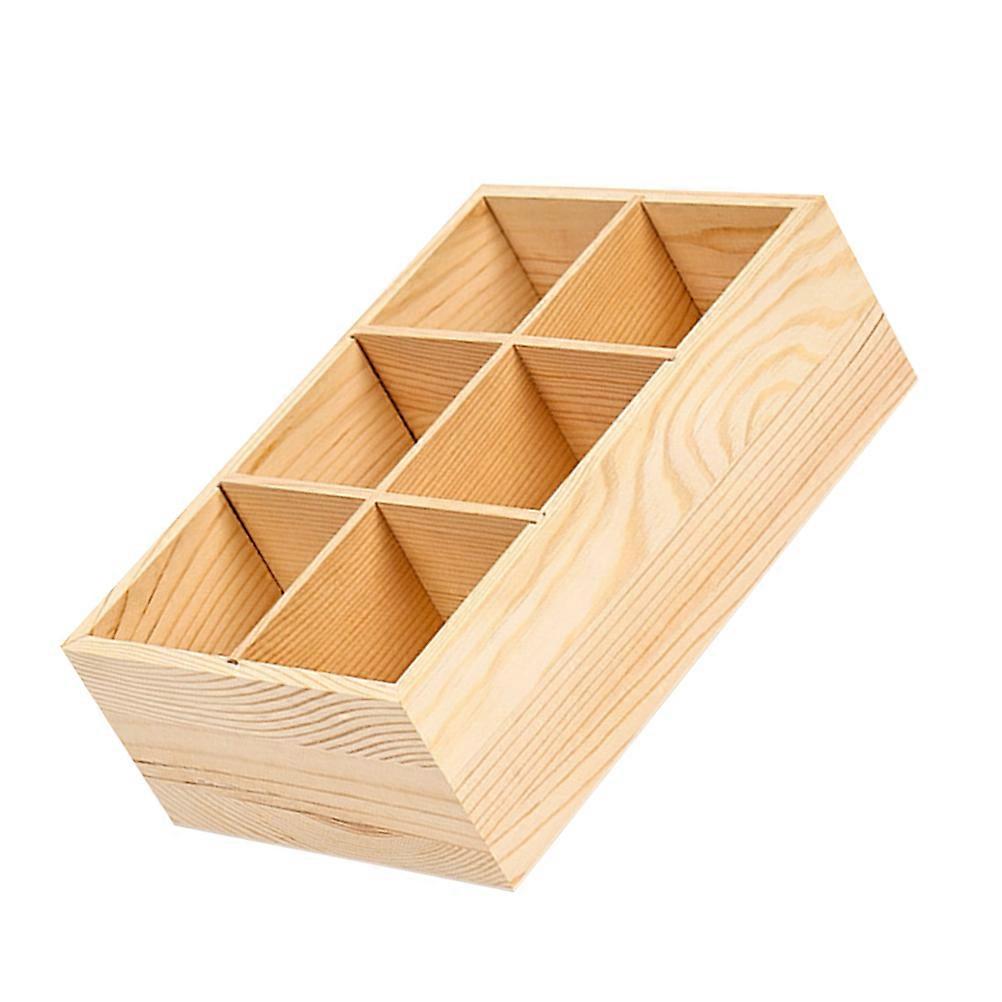 Wooden Marker Storage Case for Desk Multi-Slots Marker Holder 4Pcs