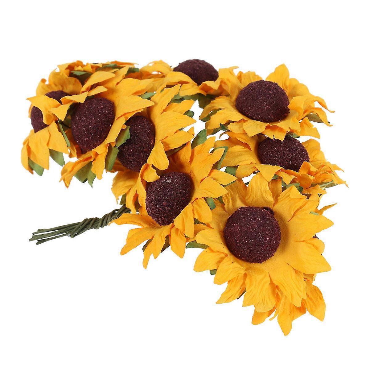 Mini Artificial Sunflower Chic Paper Flower for Wedding Decor 300Pcs