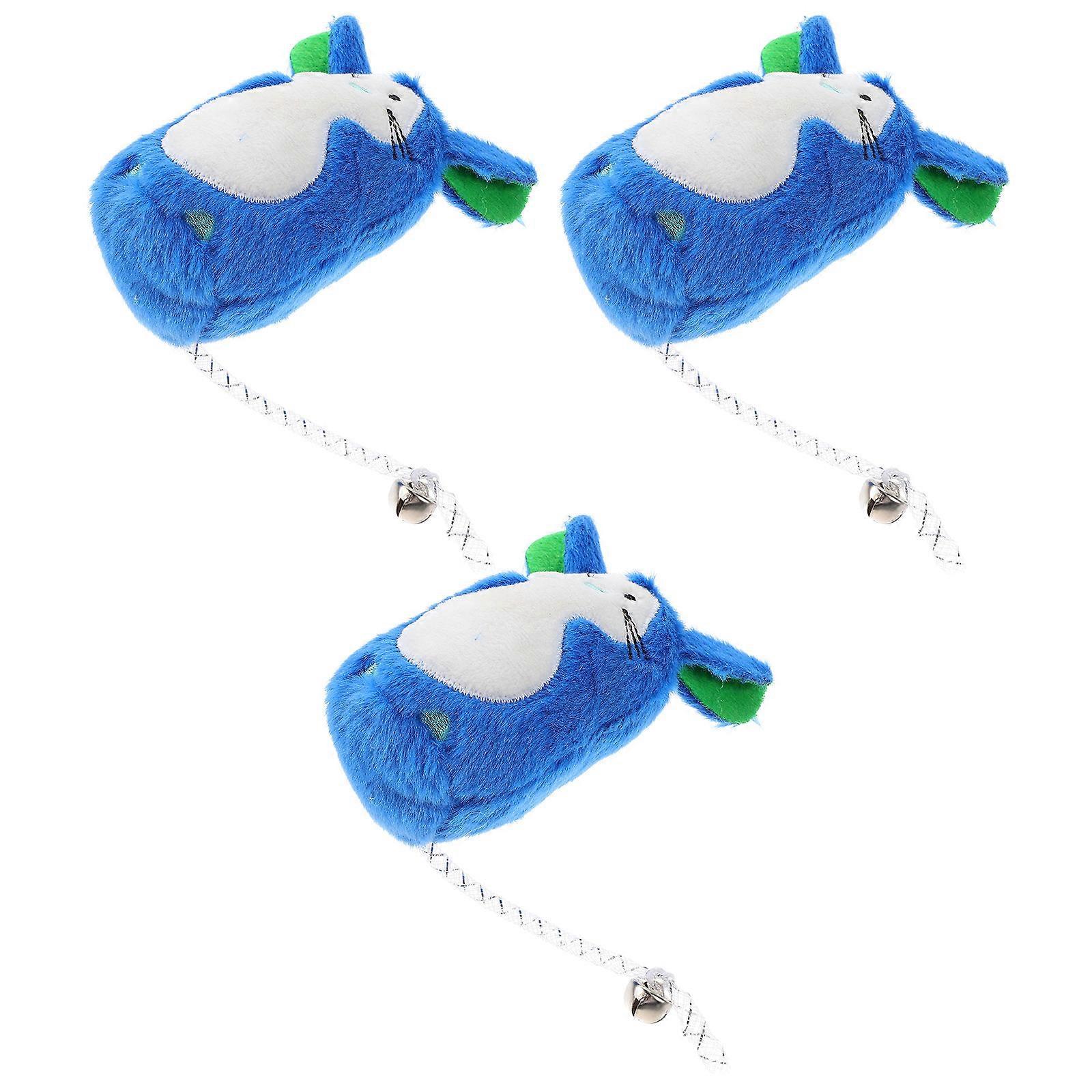Cat Plush Mouse Toy For Indoor Play With Cats 13X6X4.5Cm Interactive Play Features 9Pcs