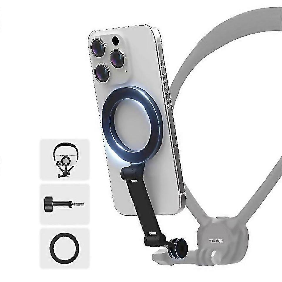 For Telesin Mobile Phone Magnetic Stand Two Claw Adapter Compatible With Chest Strap Backpack Clip N