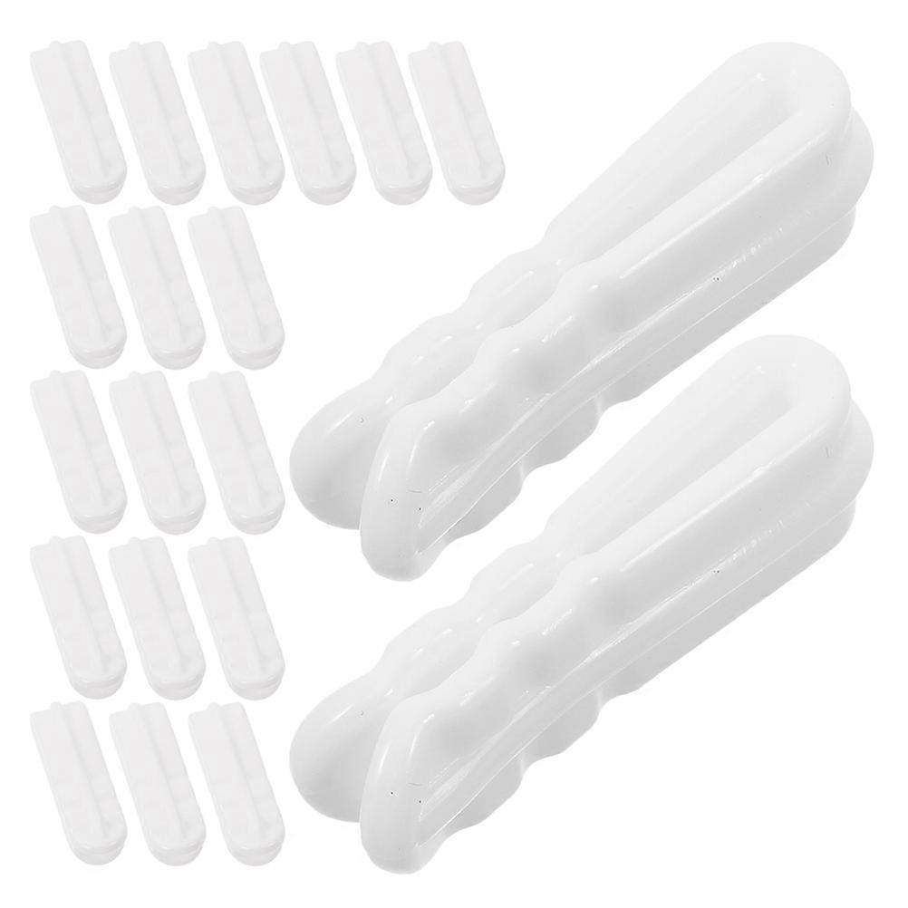 White Plastic Vacuum Storage Bag Clips for Airtight Compression 60Pcs