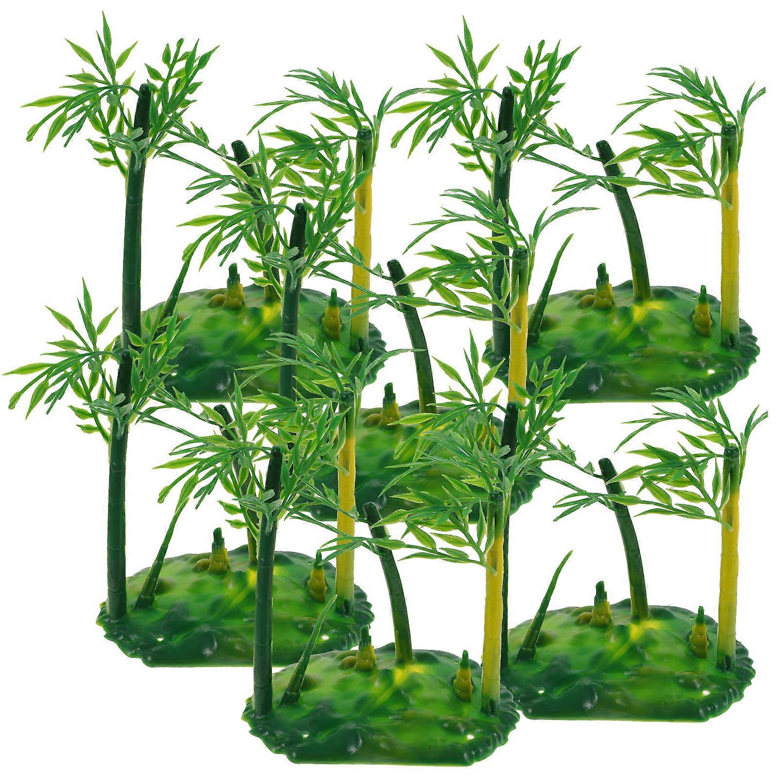 Bamboo Model Small Bonsai Tree for Decoration 18Pcs Set