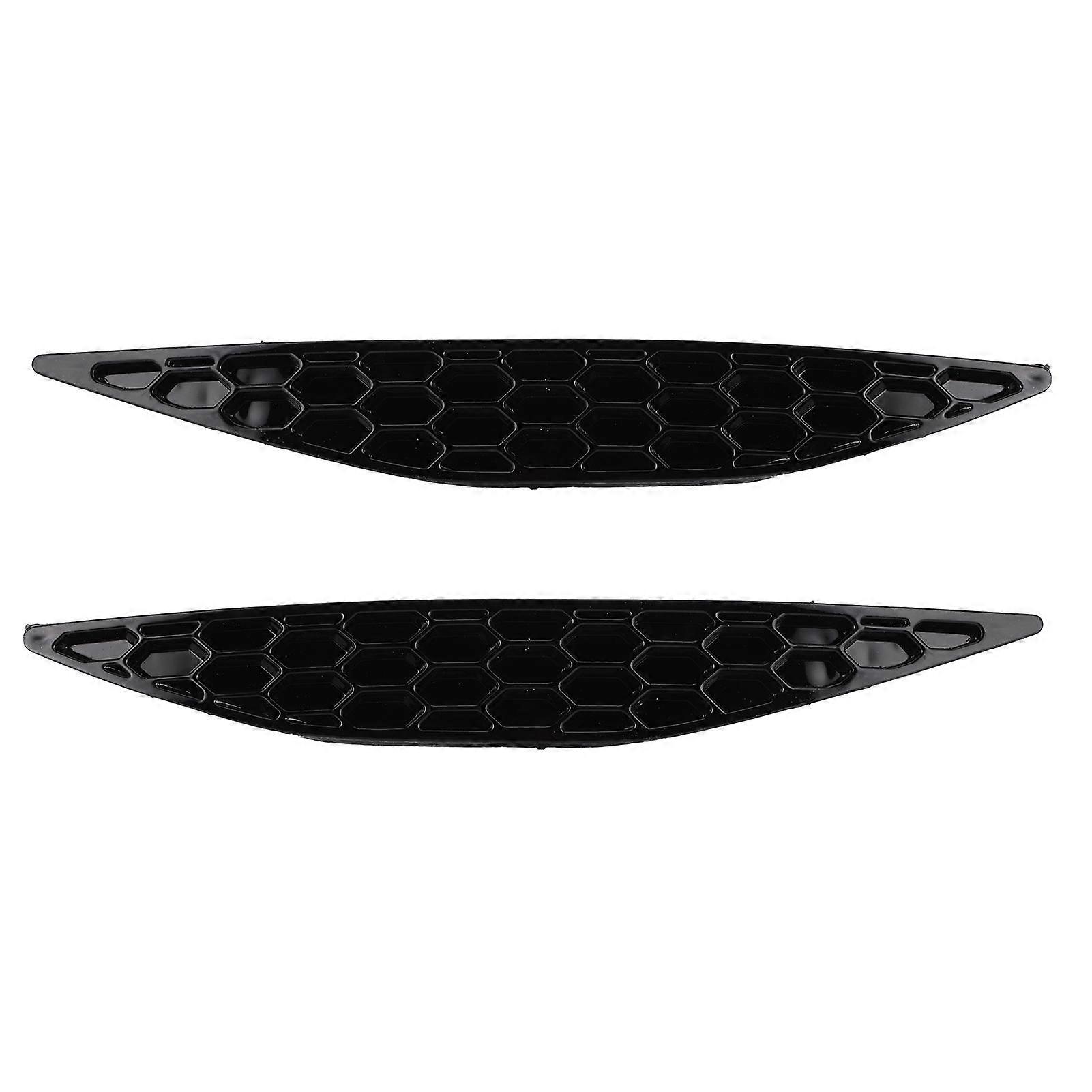 2pcs Gloss Black Rear Bumper Reflector Honeycomb Delete Set Fit For MK7 20132016