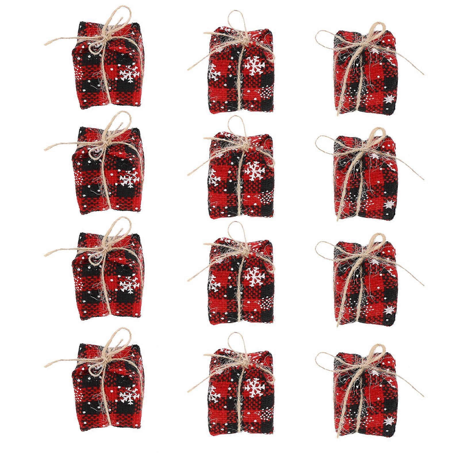 24Pcs Christmas Hanging Ornaments Gift Bag Shape Tree Decor