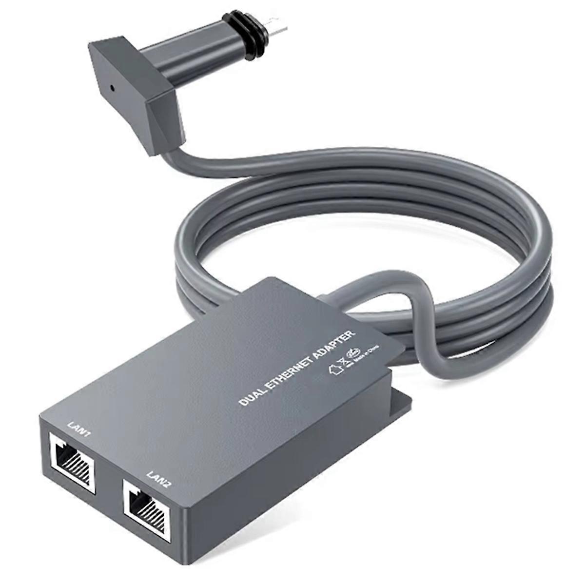 For 2 Ports Ethernet Adapter for Dish Antenna Satellite Internet V2 for Wired External Network A38R