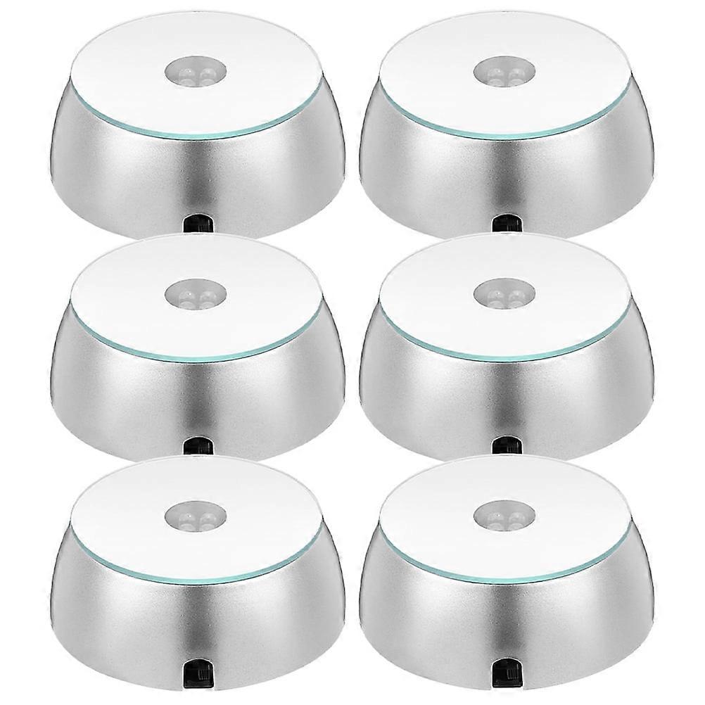 6pcs Led Light Base Crystal Display Artwork Display Stand Led Lighting Stand