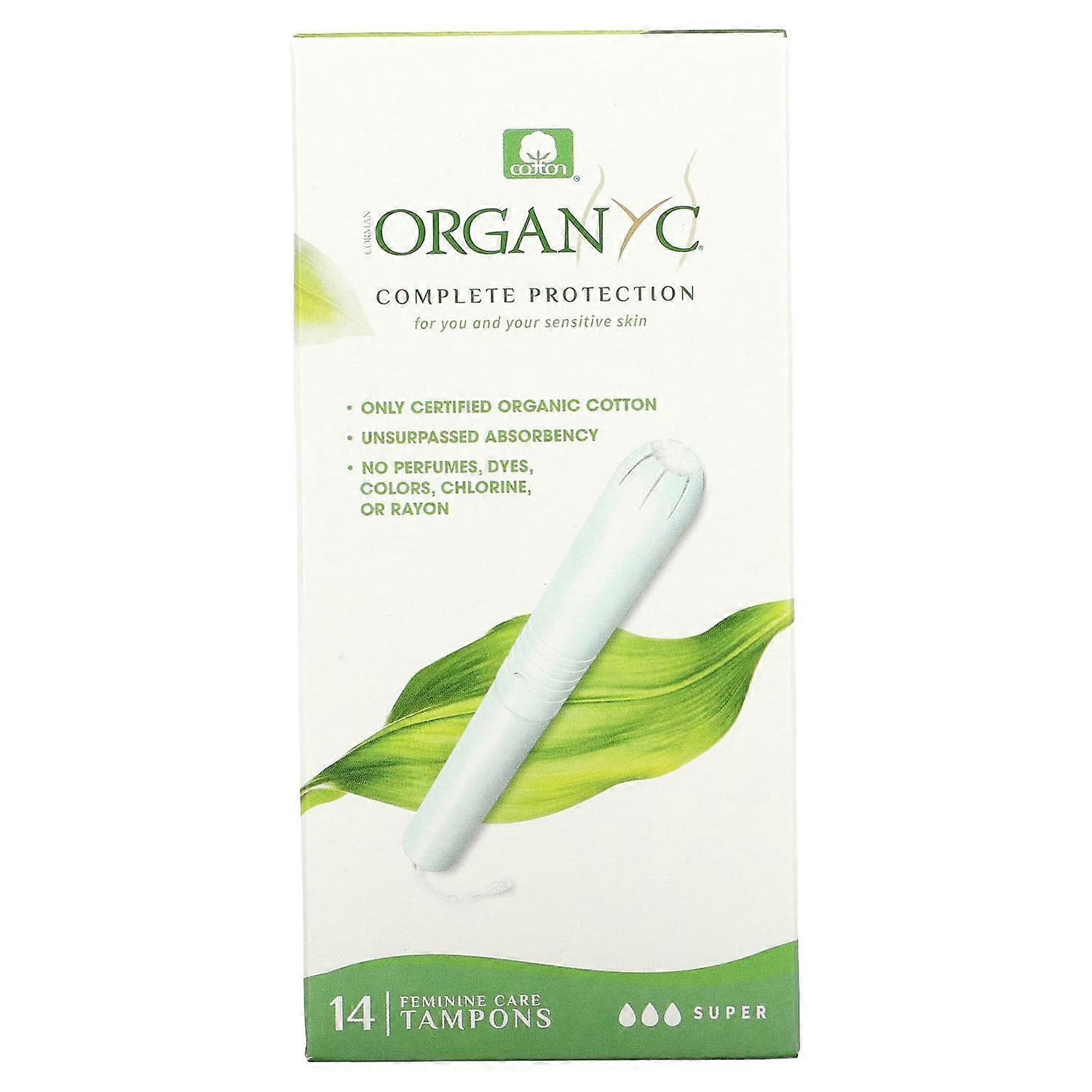 Organyc, Organic Tampons, Super, 14 Tampons