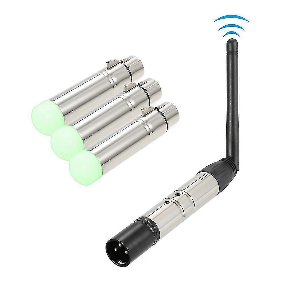 مجموعة جهاز إرسال واستقبال DMX512 مكونة من 4 قطع محمولة 2.4 جيجا هرتز ISM لاسلكي للحفلات DJ عرض النادي الديسكو KTV إضاءة المسرح