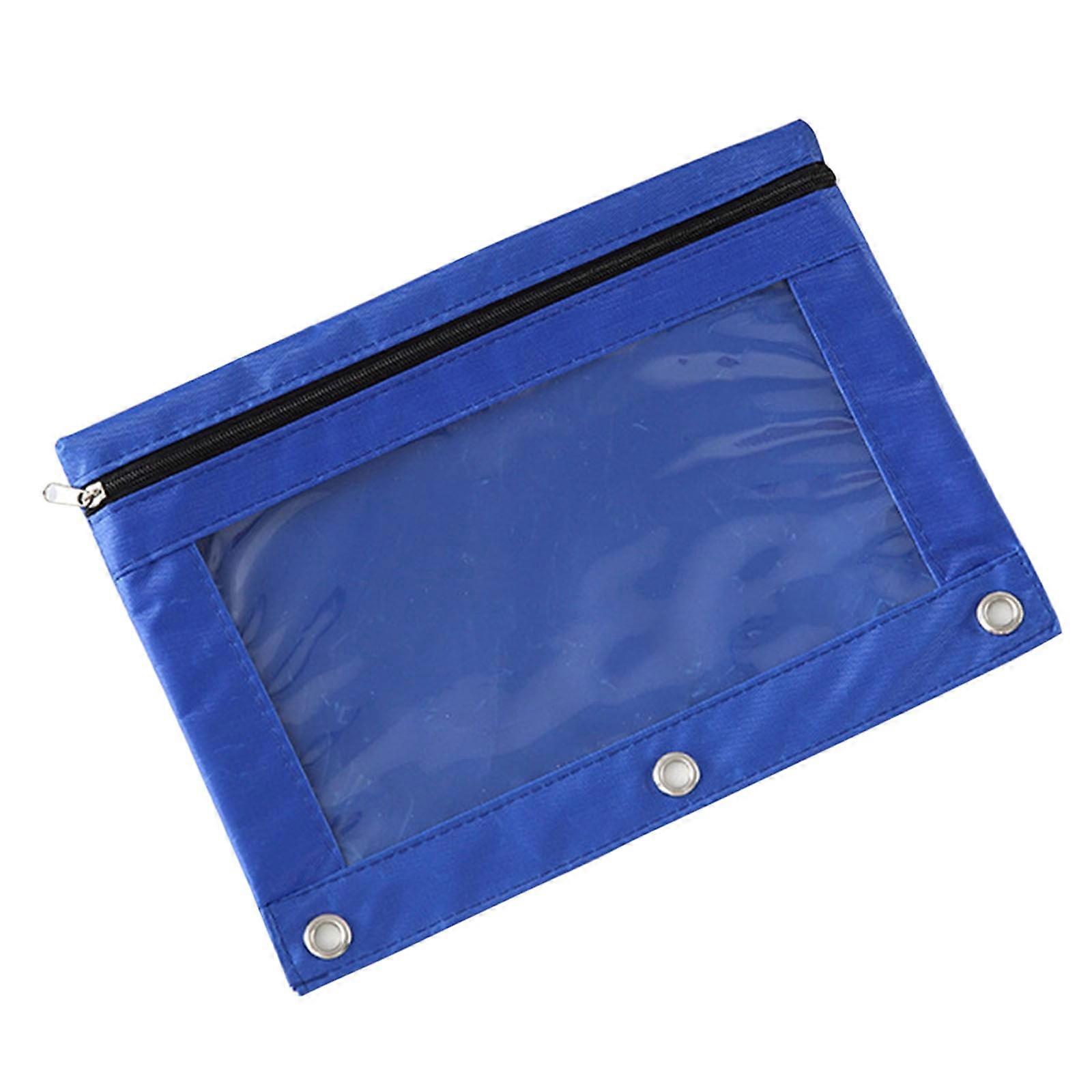 Pencil Case With Transparent Window Stationery Bag Binder Classroom Storage Bag