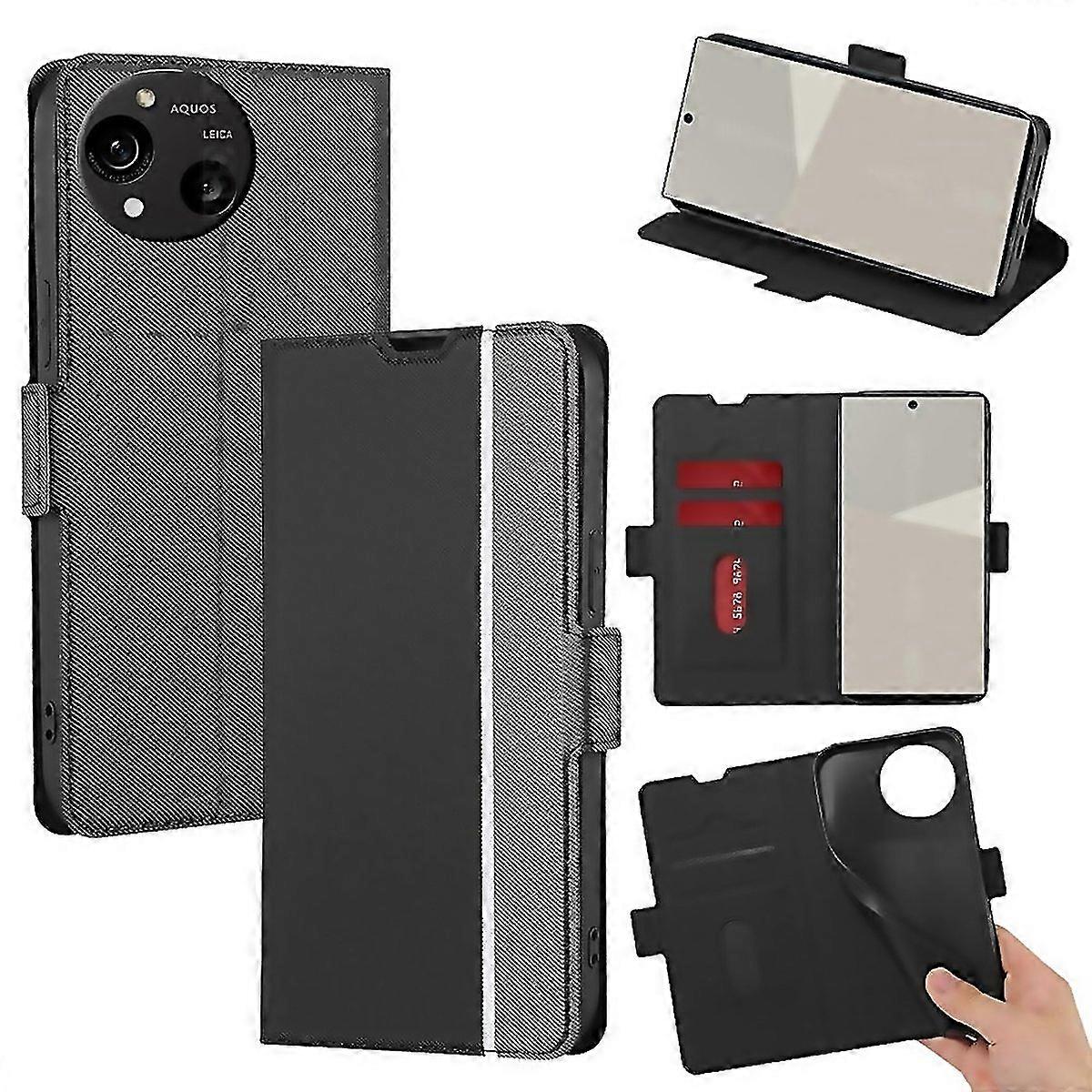 For Twill Texture Side Button Leather Phone Crafted With Attention To Detail