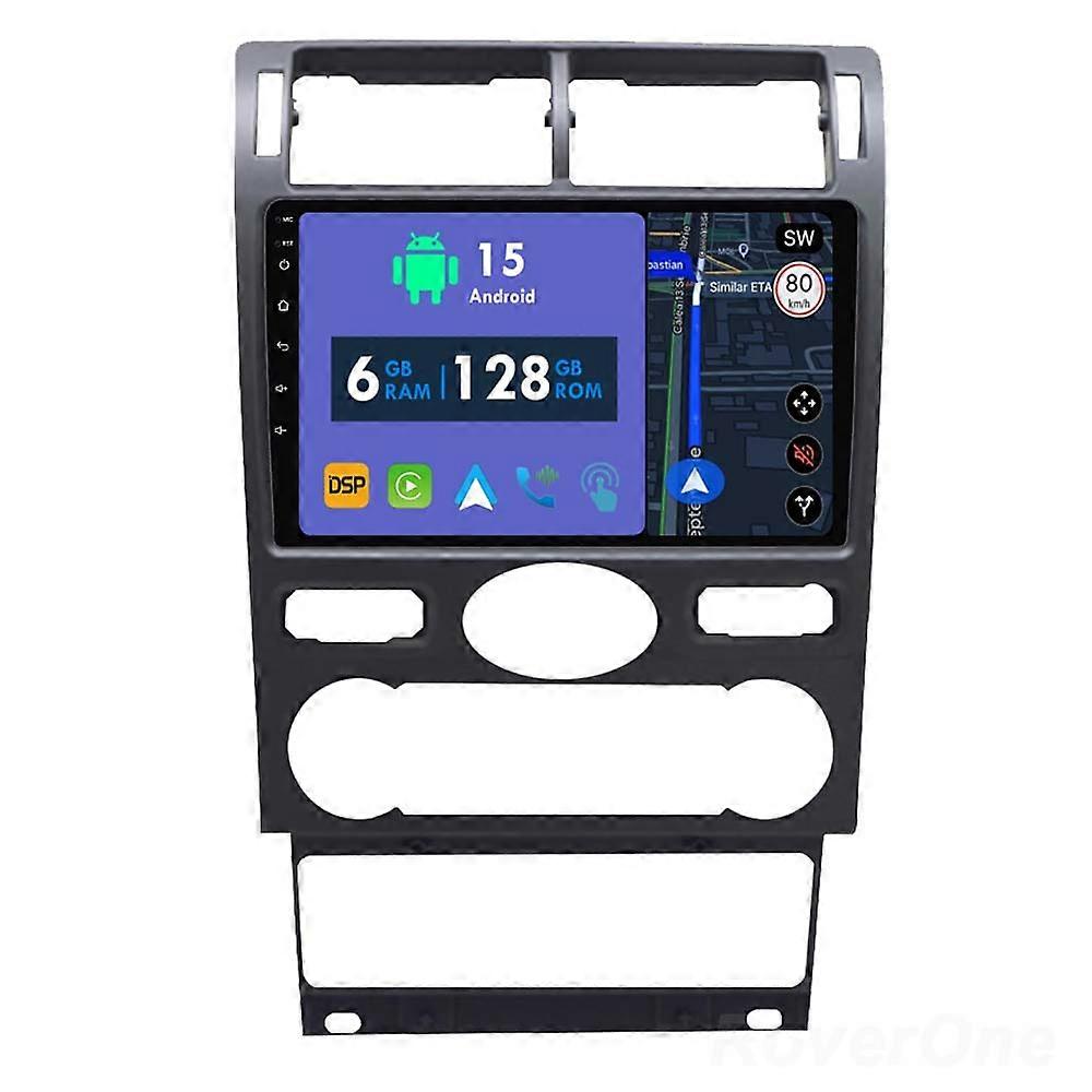 Car Radio 6G+128G CarPlay GPS Navigation Head Unit for Ford Mondeo Fusion 3 2000-  2007 Android Auto Bluetooth Stereo Touch Screen