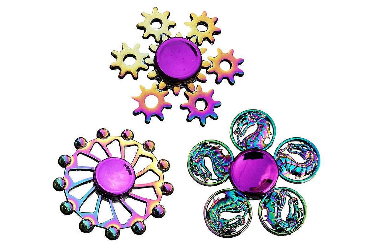 Rainbow Alloy Fidget Spinner Tri-Wing Hand Spinner