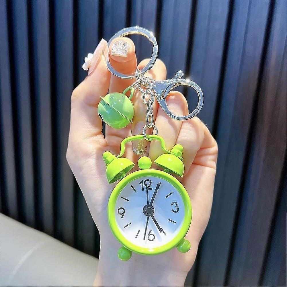 Mini Alarm Clock Keychain For Bags Backpacks And Keys Green Compact Accessory