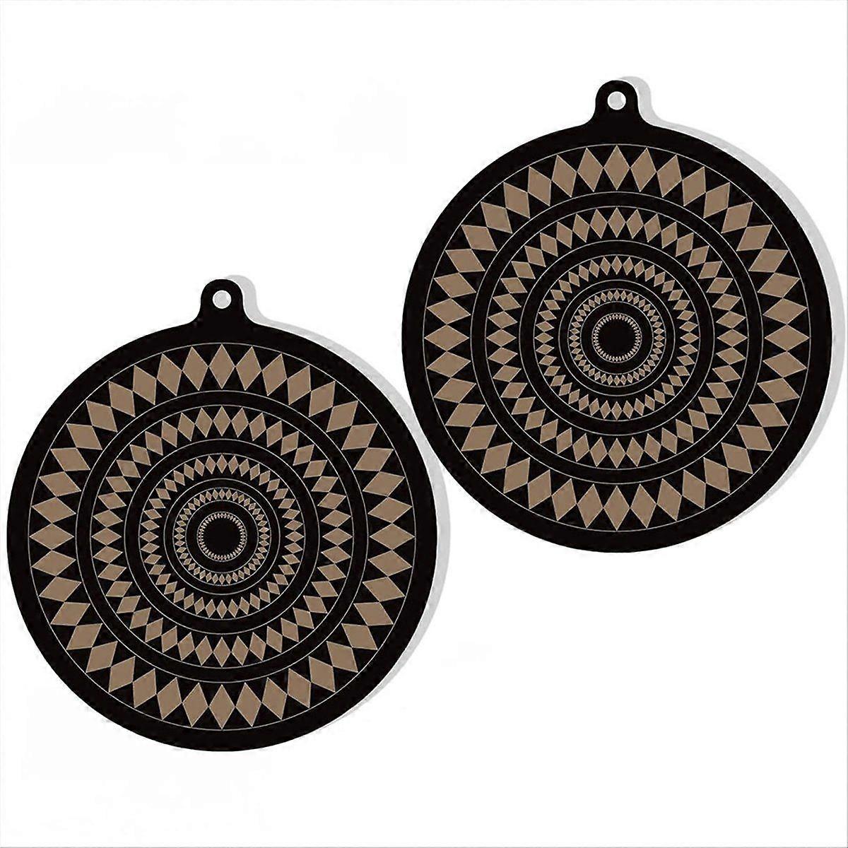 2 PCS Thermochromic Silicone Induction Cooktop Protector Mat