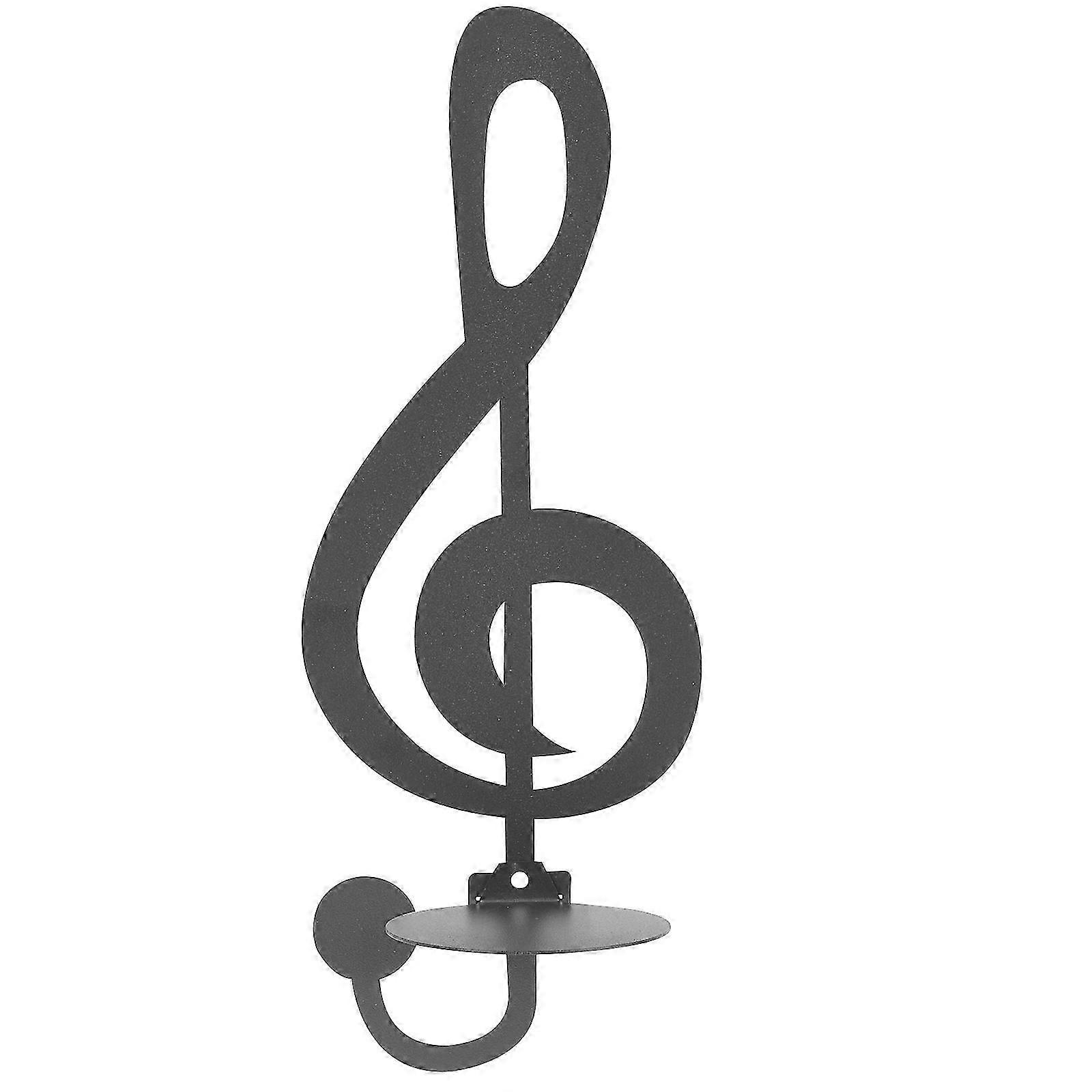 Music Note Wall Candle Holder Metal Wall Sconce Decoration