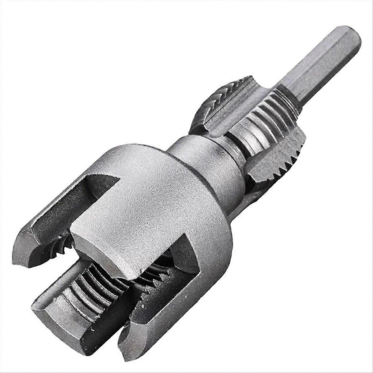 Integrated Internal & External Pipe Threading Tool, Electric Drill Compatible Pvc Pipe Threader Kit,