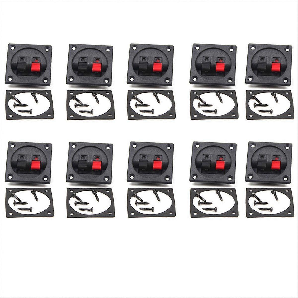 10pcs Speaker Terminal Board Connector Plates for Audio System Enhancements and DIY Projects