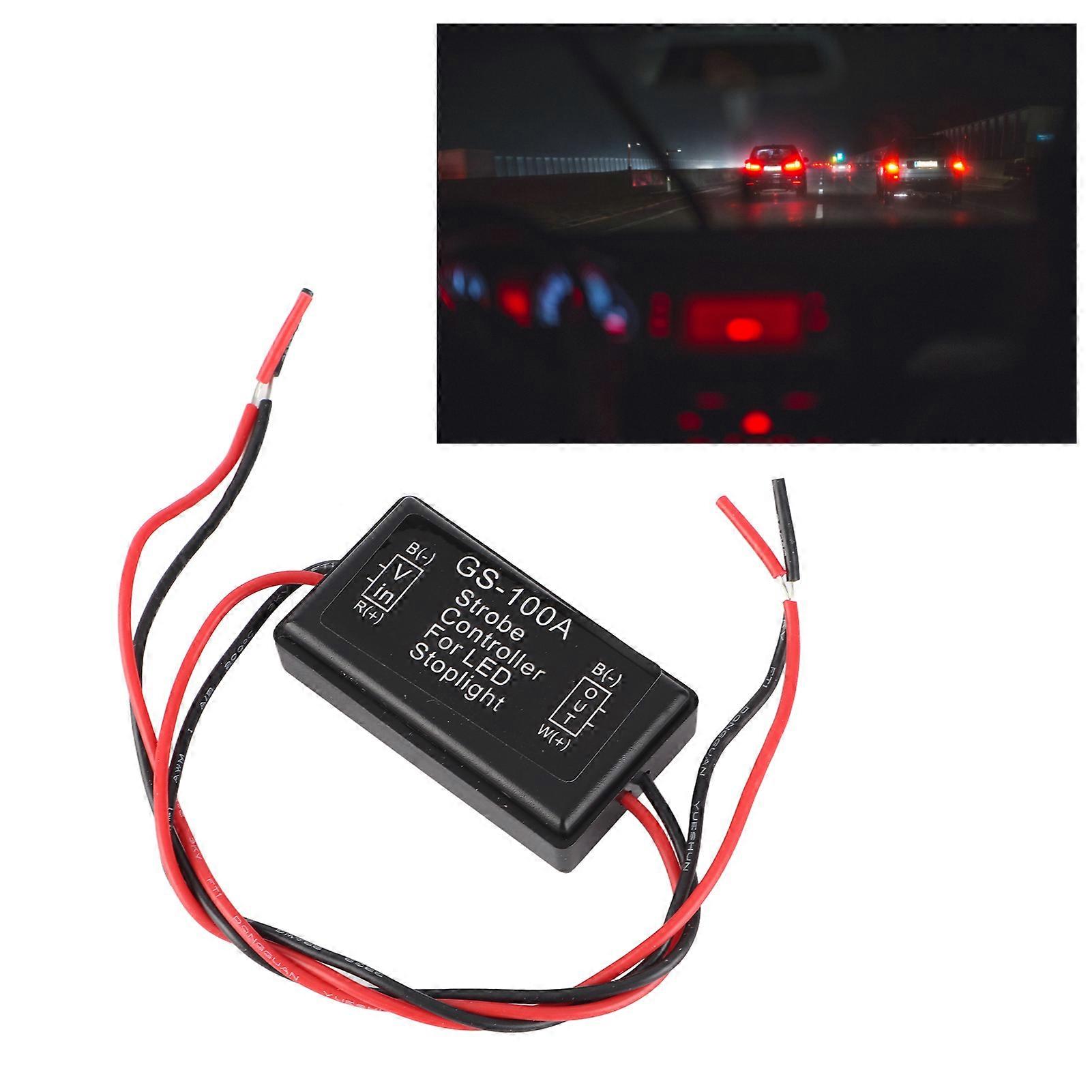 Flash Strobe Controller LED Brake Car Accessory with IP65 Protection for Motor Vehicles