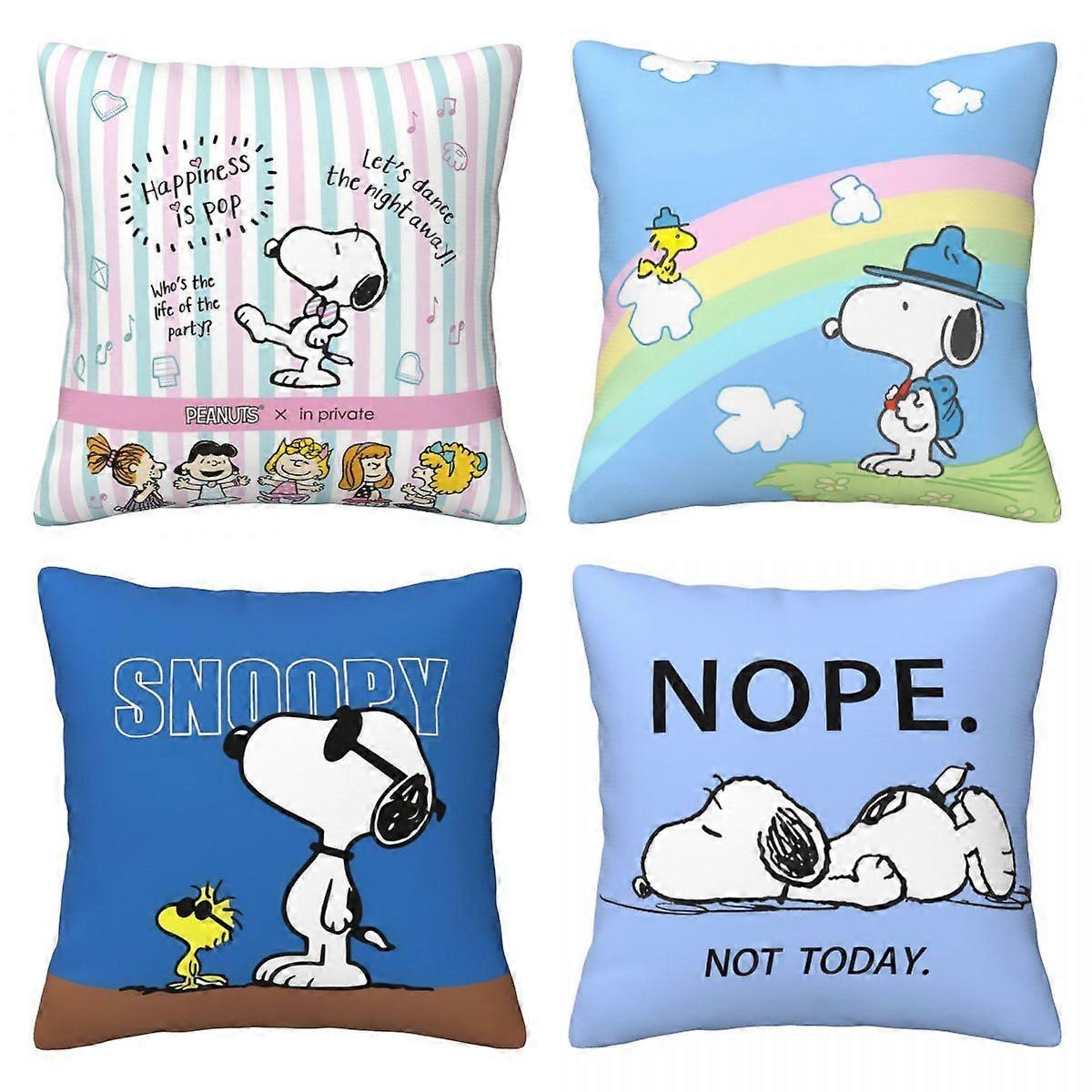 c1002 Roztomilý karikatura Snoopy povlak na polštář Tisk Polyesterový povlak na polštář Dárek Ne Dnes Povlak na polštář Domácí Čtvercový cm kjs1002