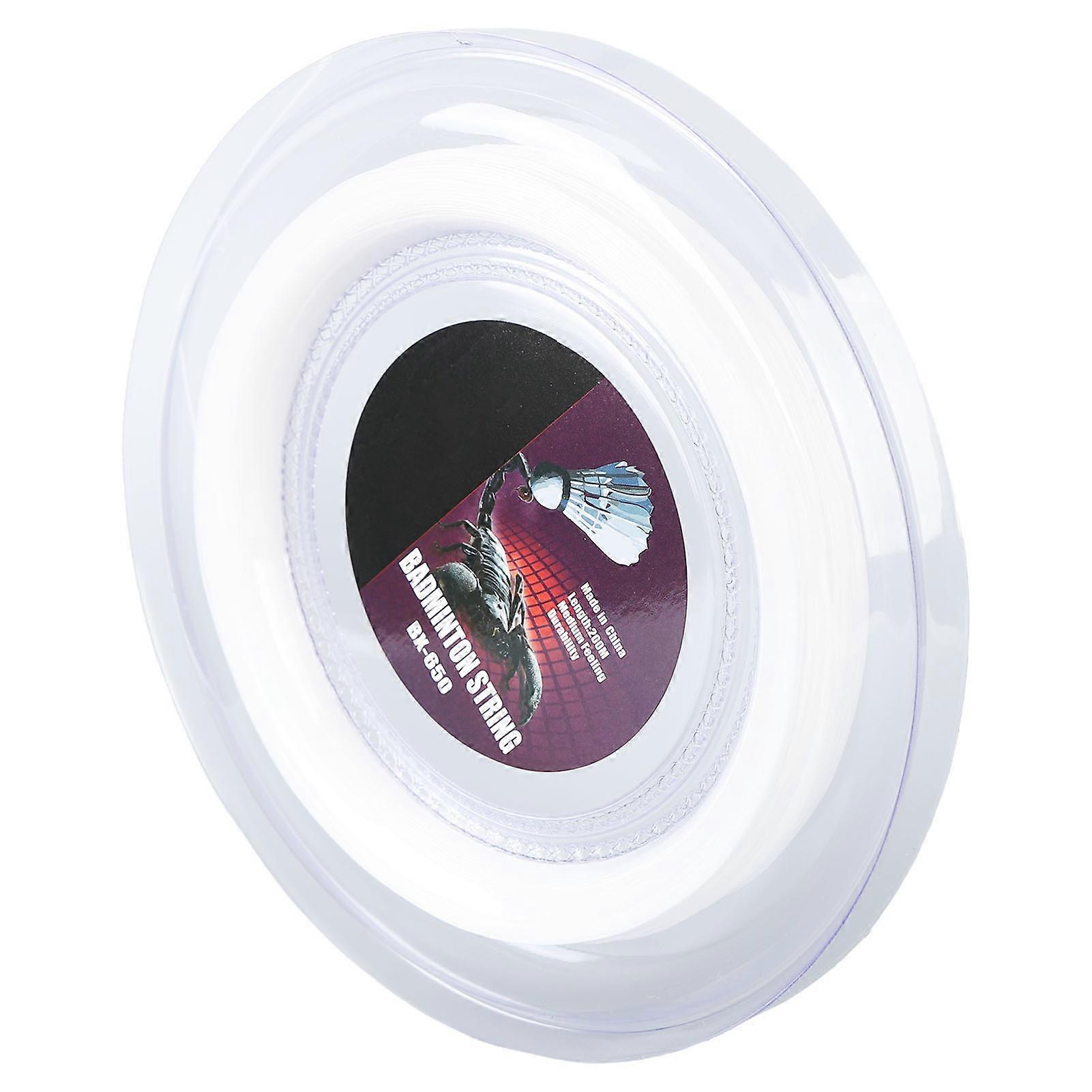 0.72mm 200m Badminton Racquet String Nylon Badminton Training Racket String Line BX 650 White 