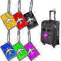 Set of 6 Rectangular Suitcase Luggage Tags