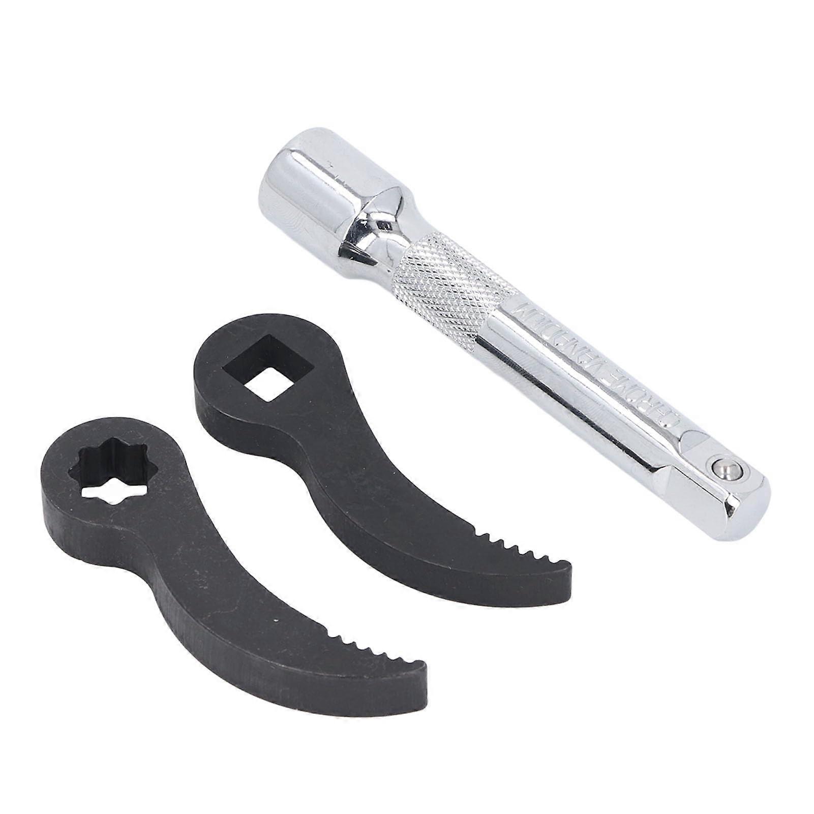 Pry Bar Wrench Adapter 3Piece Set 1/2Inch Drive Crowbar Adapter Head Tools