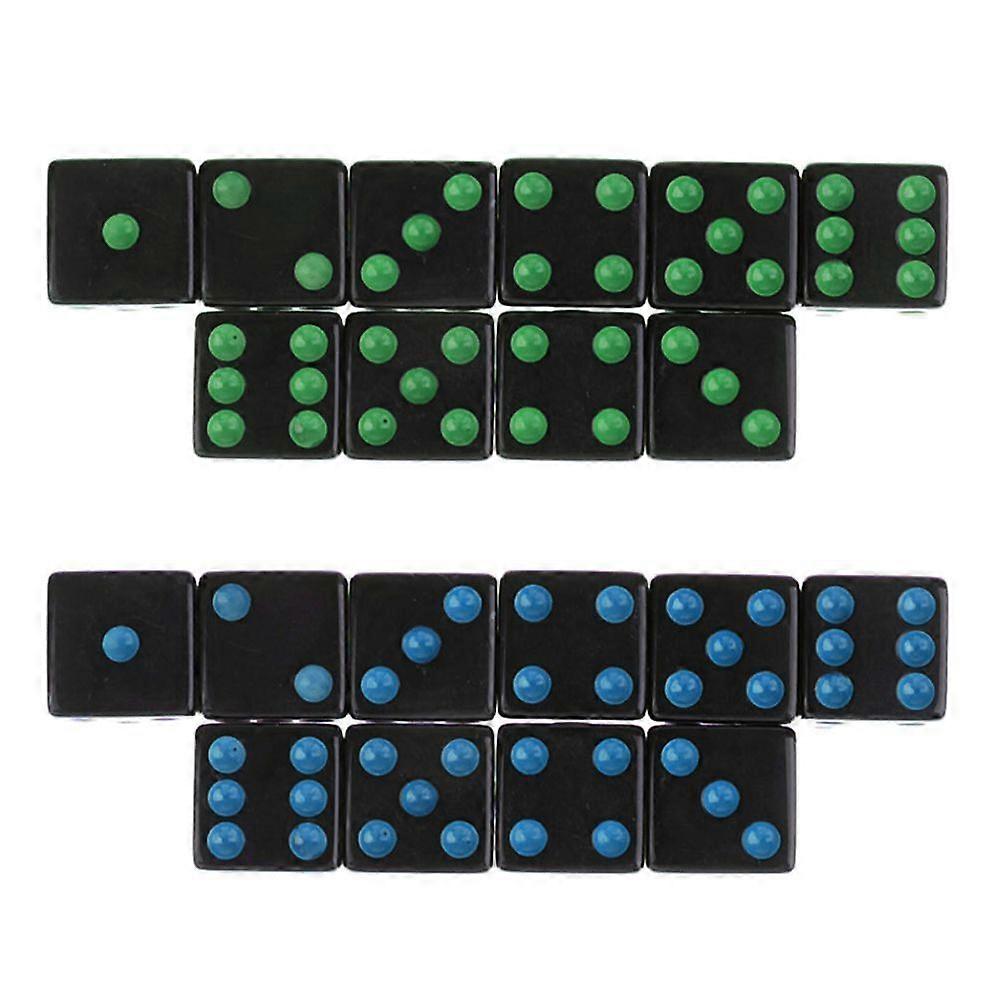20 Pcs/Set Plastic Dice Dice 6-Sided Dotted Dice for d u0026 d