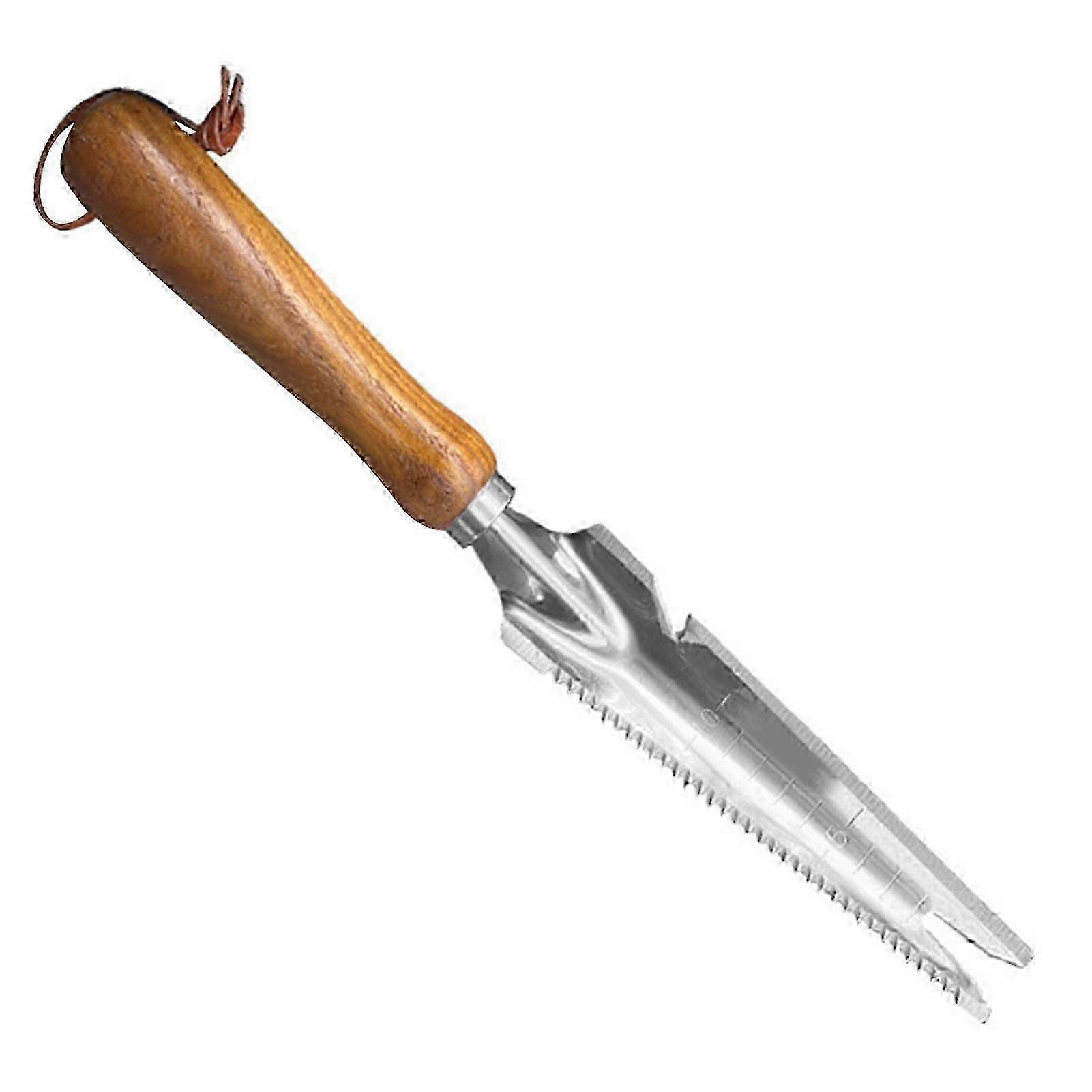 Stainless Steel Multi-Use Weeder Tool Root Remover, Lawn Moss Scraper Garden Digging Fork for Pruning, Cutting, TransplantingAsh Root Shovel SZRH