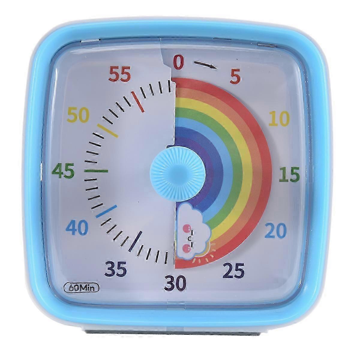 60-Minute Visual Timer with Night Light Countdown Timer,Pomodoro Rainbow Pattern for Kid