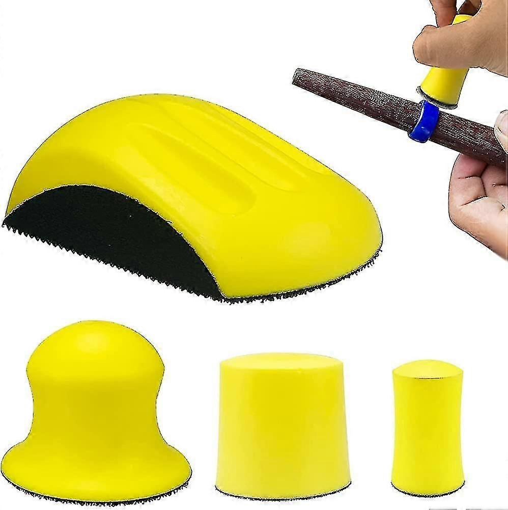 4pcs Hook And Loop Hand Sanding Pad Block.hand Sanding Pad Blocks Polishing Pad