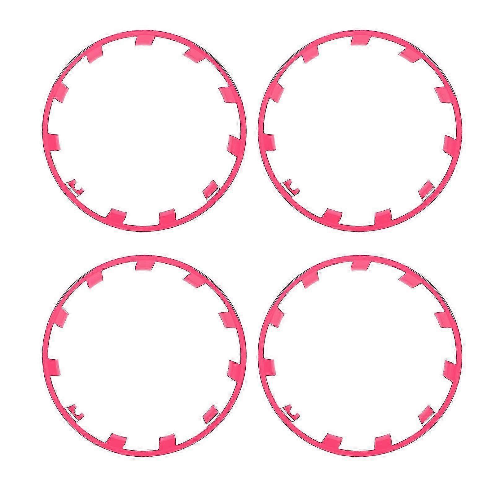 טבעת הגנה על חישוק גלגל 4 יחידות החלפת התאמה מדויקת דקורטיבית למותג מתאים דגם Y 21 אינץ' 2021 עד 2024 אדום