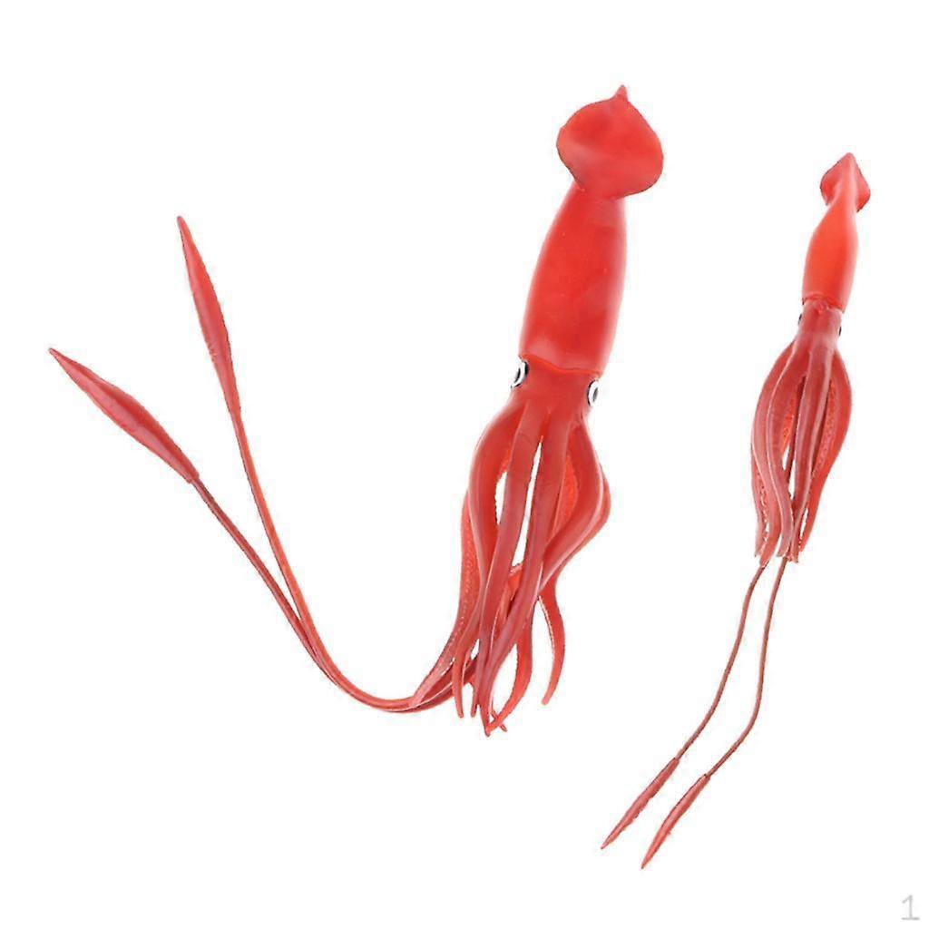 2 Pieces Dangerous Squid Model Figures Toy Small + Large