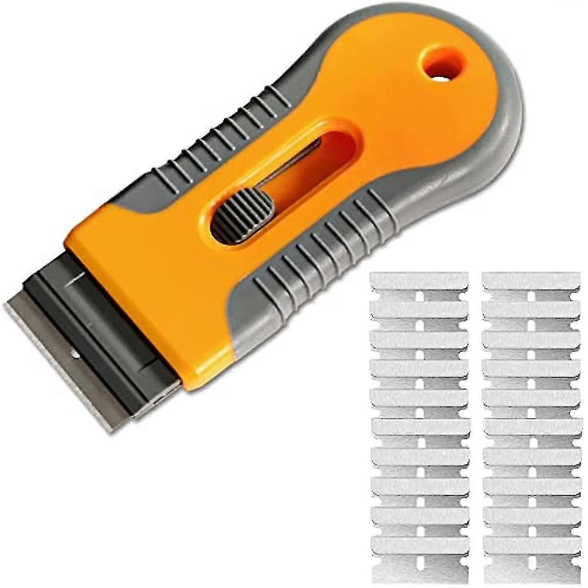 Glass & Ceramic Hob Scraper - Window Scrapers Cleaning Tool With 20pcs Replacement For Removing