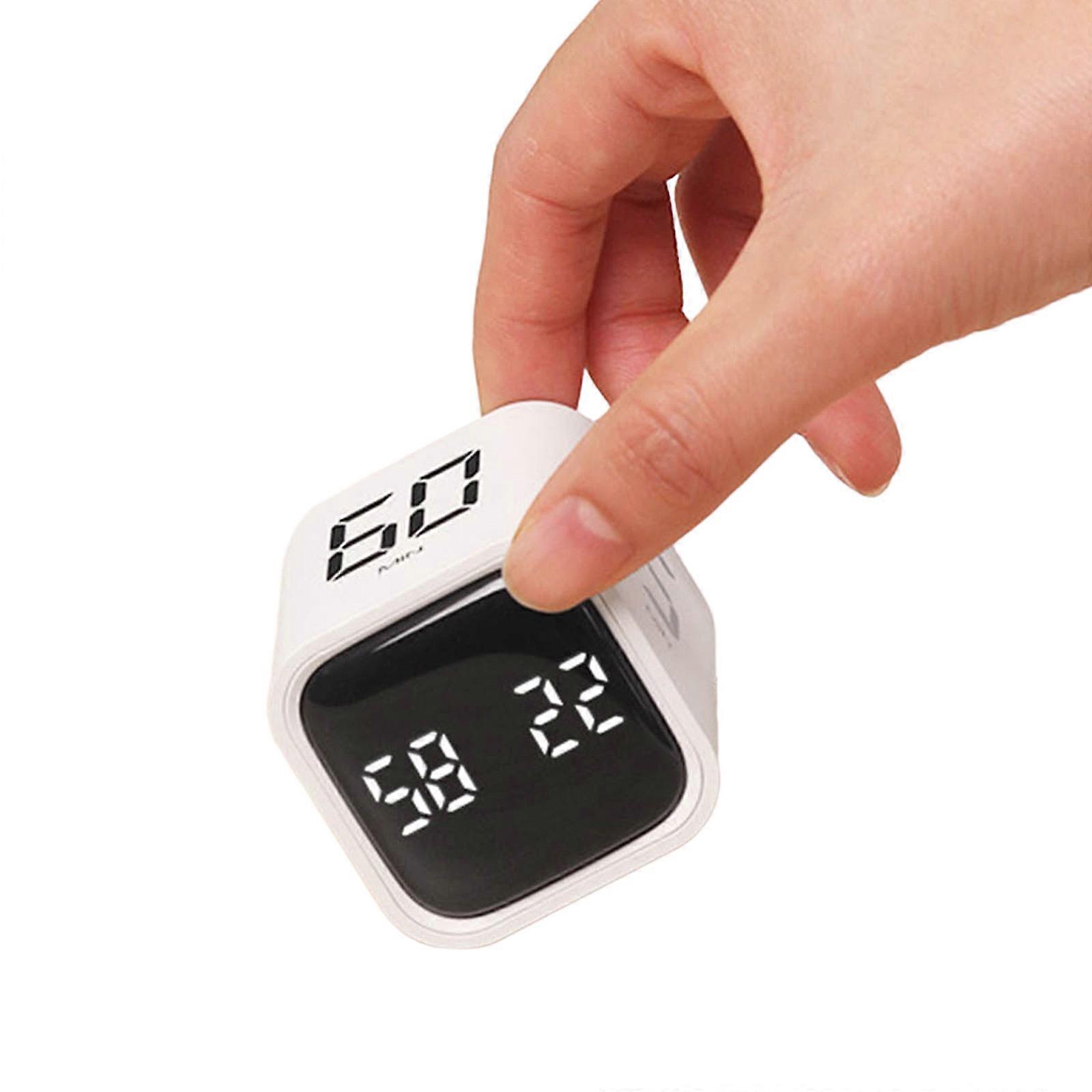 Timer Gravitational Induction Timer Kitchen Electronic Countdown Timer Time Reminders 5-10-30-60 Minutes Cube Timers  White