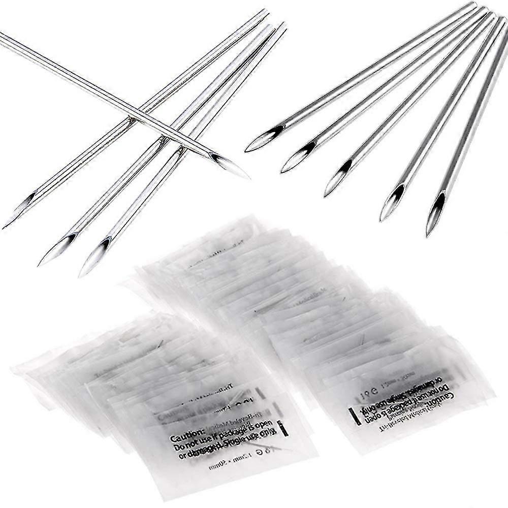 Ear Nose Piercing Needles Mixed Sizes Disposable Packaging Body Piercing Needles