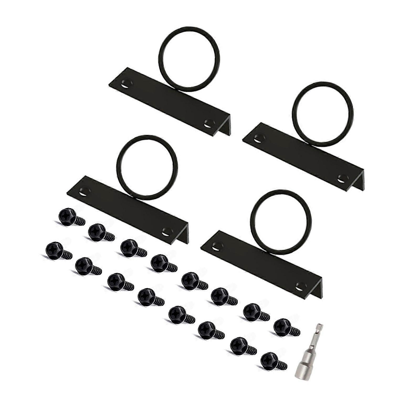 Stainless Steel Rope Rings Brackets 90 Degree Angles Secure Mounting Decorative Functional Hardware Multicolor