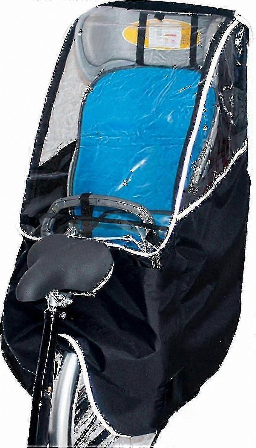 Rear Seat Rain Canopy for Bicycles with Front Opening and Breathable Material