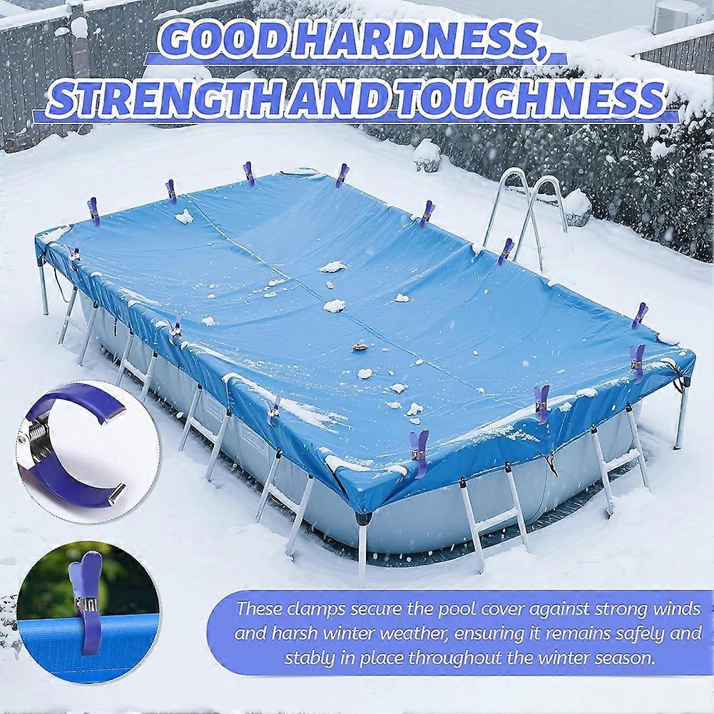18 st. poolskyddsklämmor vindskyddsklämmor poolskyddsklämmor för ovanmarkspoolskydd