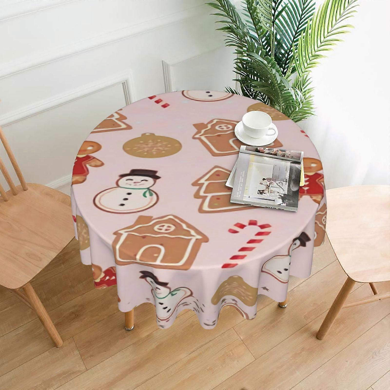 Merry Christmas Rectangular Tablecloth, Water Resistance Antiwrinkle Spillproof Soft Fabric, 60in compatible with dining room, parties decor