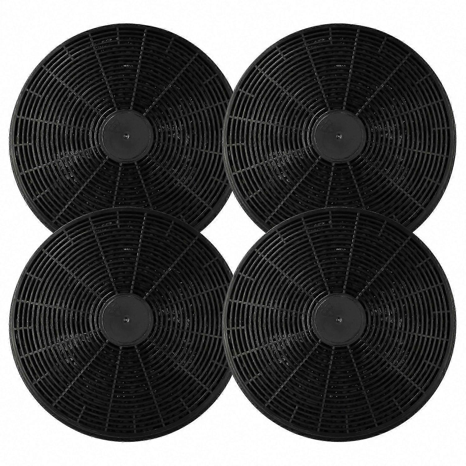 4x Aktivt Kolfilter Byte för Klarstein 10027530, CGCH2, 10030983, K10001 Köksfläkt - 17,5 cm