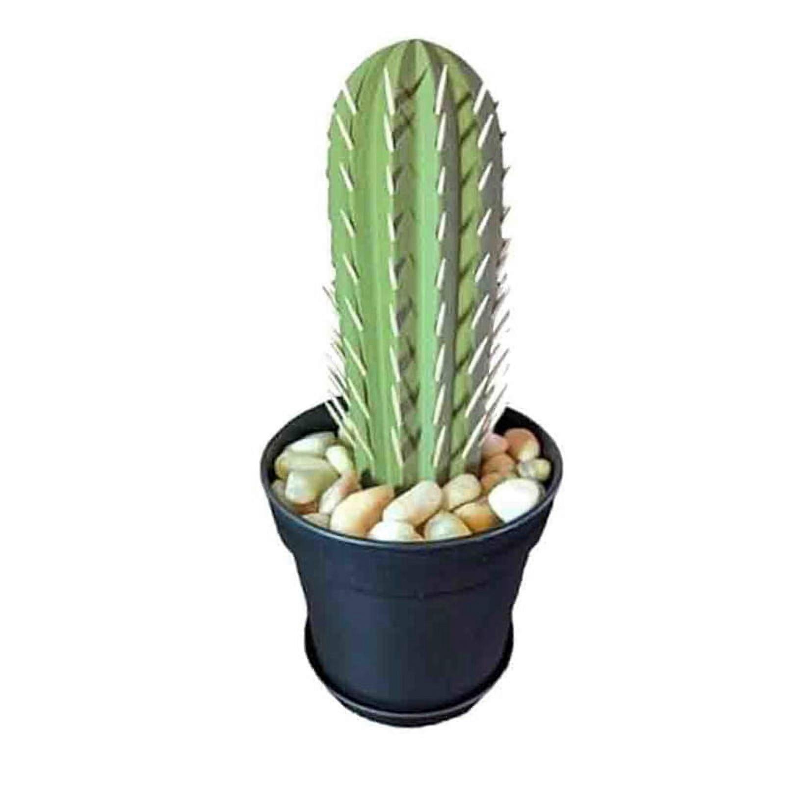 Cactus Toothpick Holder, Toothpick Cactus, 3D Printed Cactus Simulation Potted Toothpick Box Light Green