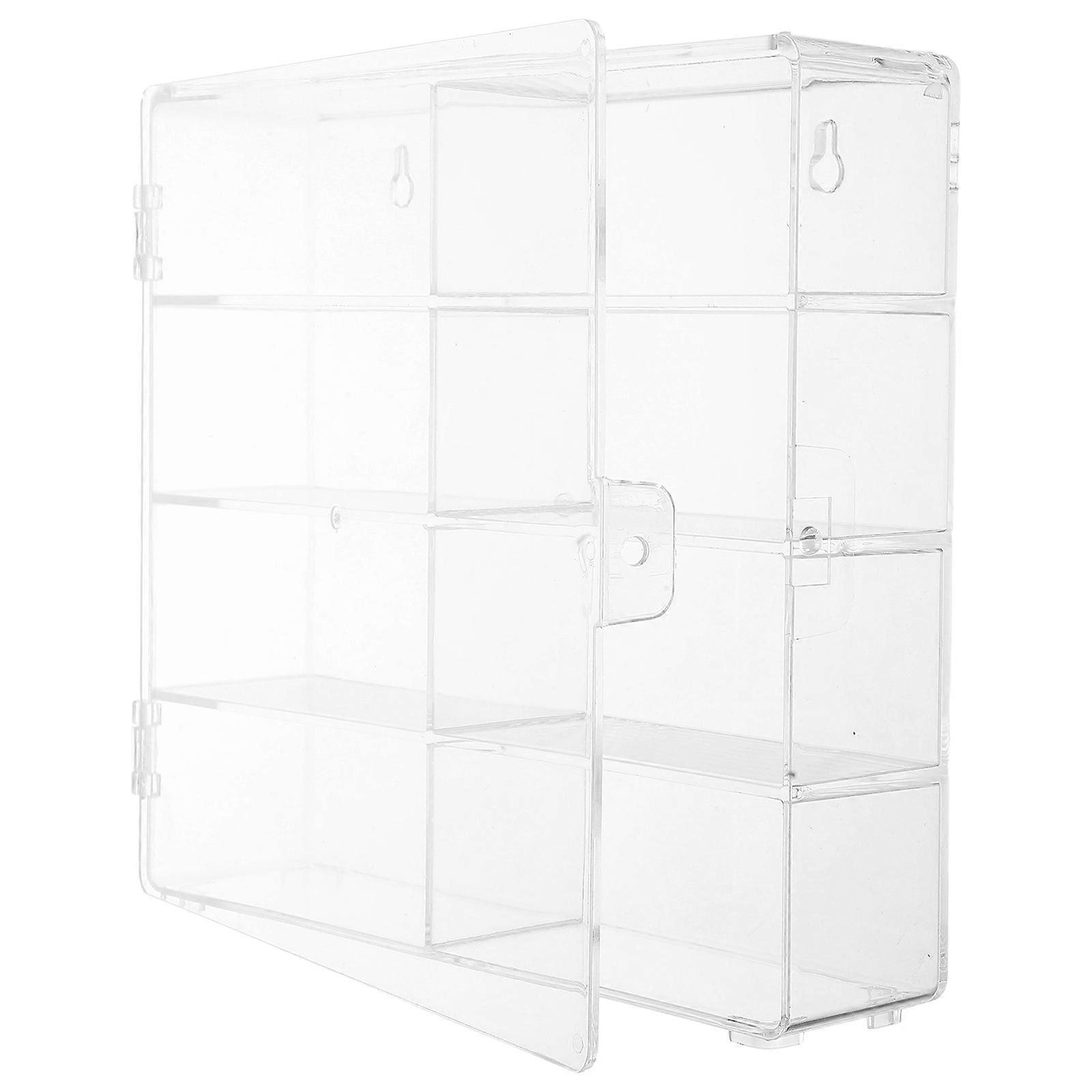 Clear Car Model Display Box for Kids Room Decoration Transparent Plastic Organizer with 360 Degree View 1Set