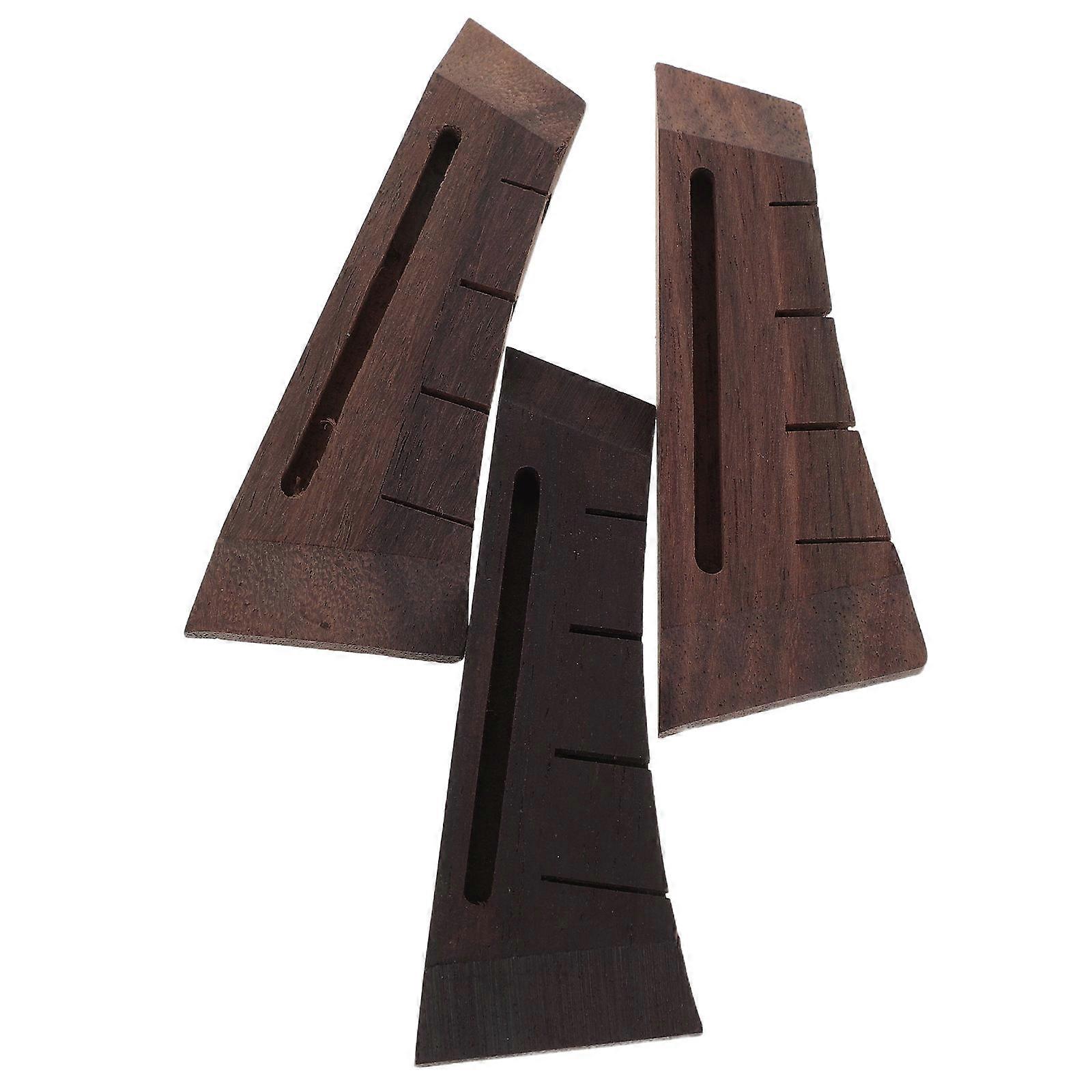 Light Brown Wooden Ukulele Bridge for Decoration Enhanced Resonance String Stability Durable 4 String Size