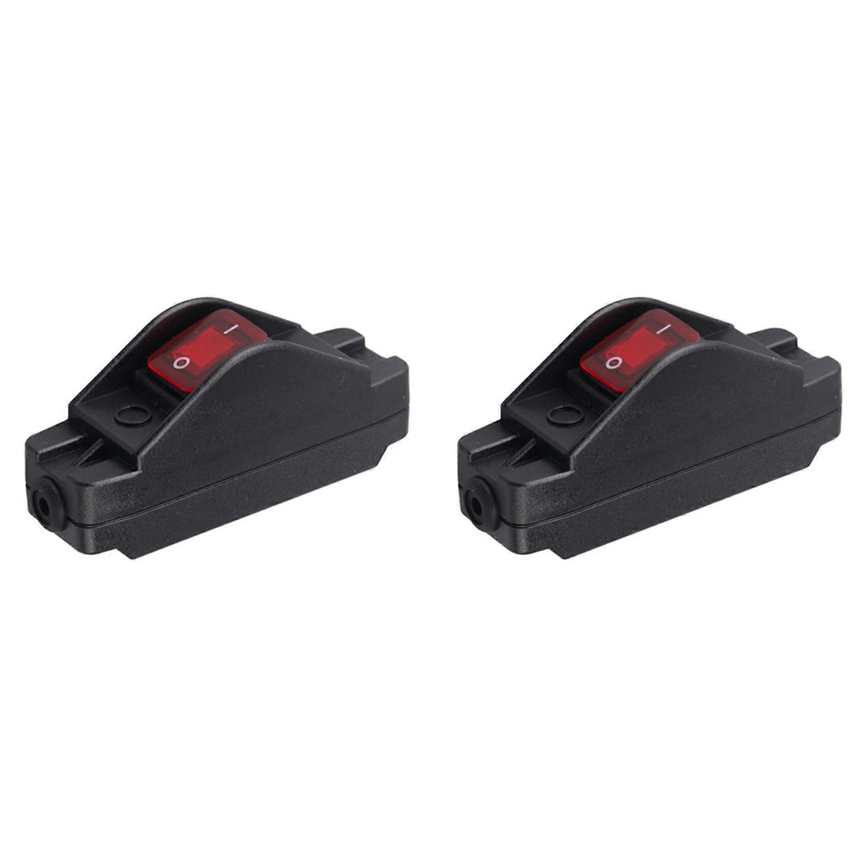 2X 16A 220V On/Off Inline Cord Switch Button Inline Cord Switch for Electrical Appliances