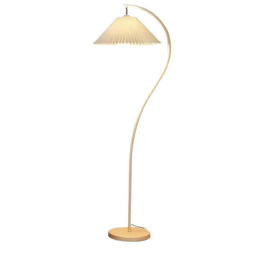 LED Floor Lamp with Remote, Dimmable Brightness, Pleated Lampshade for Living Room or Bedroom