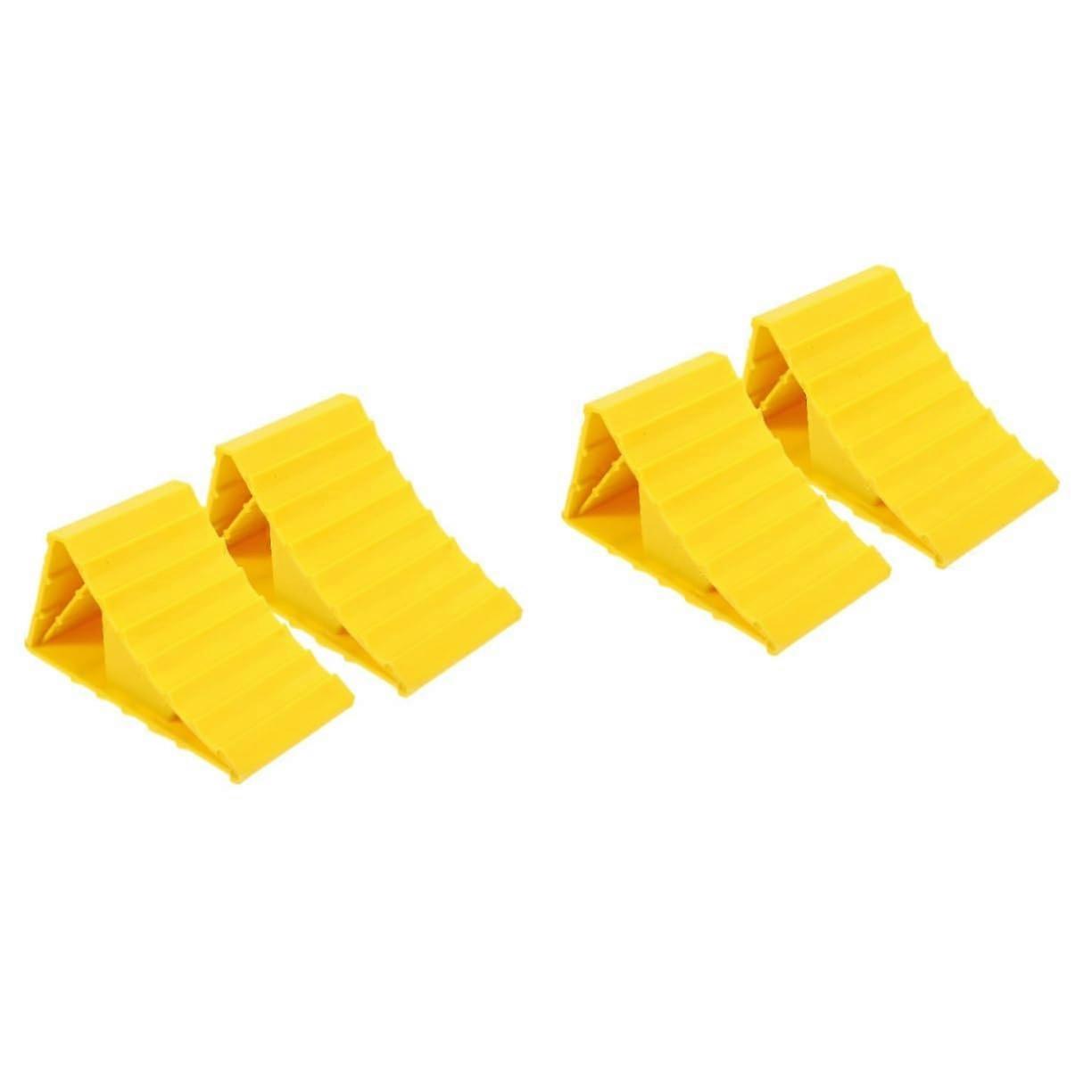 4pcs Heavy Duty Wheel Chocks and Tire Protectors for RVs Trailers Trucks ATVs Dual Function
