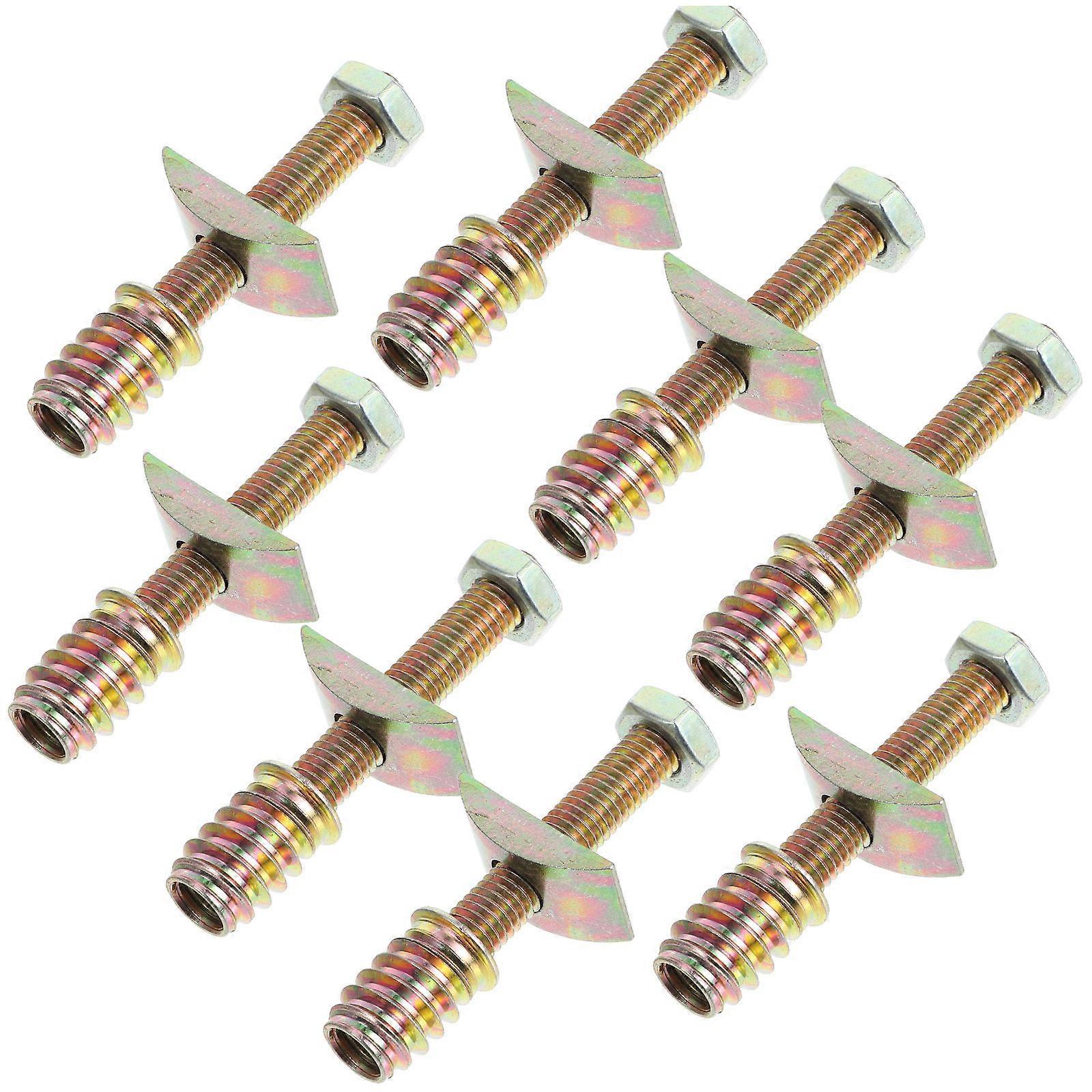 8 Sets Bed Frame Spare Parts Bed Frame Threaded Pin Nut  Kit for Bed Crib