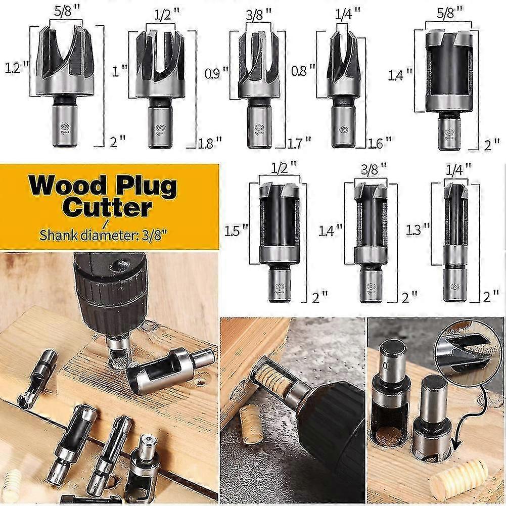 23pcs Woodworking Chamfer Drilling Tool Set, They Can Be Used To Drill Holes In Wood, Particle Board, Fiberboard, Logs