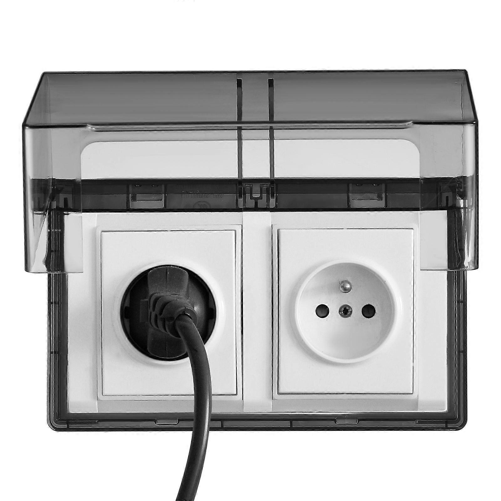 Thickened Waterproof Socket Cover Double-Position Adhesive 3Pcs Set